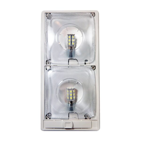 Arcon LED Ceiling Double Light, 11" x 5-1/2", Bright White, Clear Lens