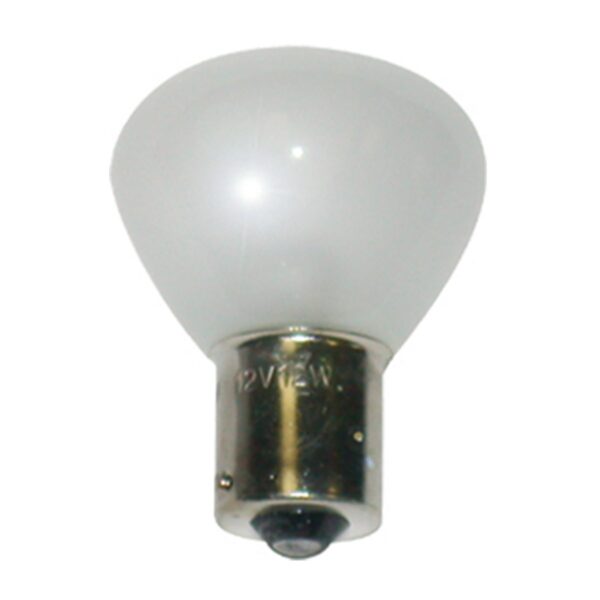 Arcon Miniature Light Bulb, 12W, 12V, White, BA15S Base, Set of 2