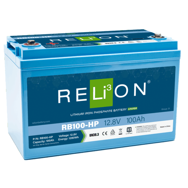 RELiON HP Series 12V 100 Ah Lithium Battery, Group 31, Dual Purpose, 800 CCA