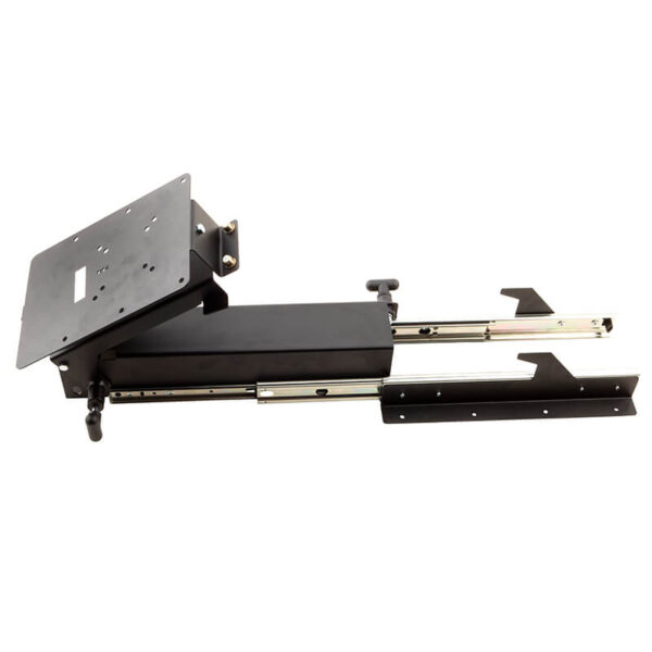 MORryde Ceiling-Mount TV Bracket, Slide-Out and Flip-Down, 17-inch, 130° Swivel