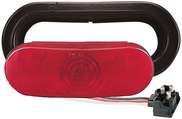 Peterson Oval Stop, Turn, Tail Light Kit, Red