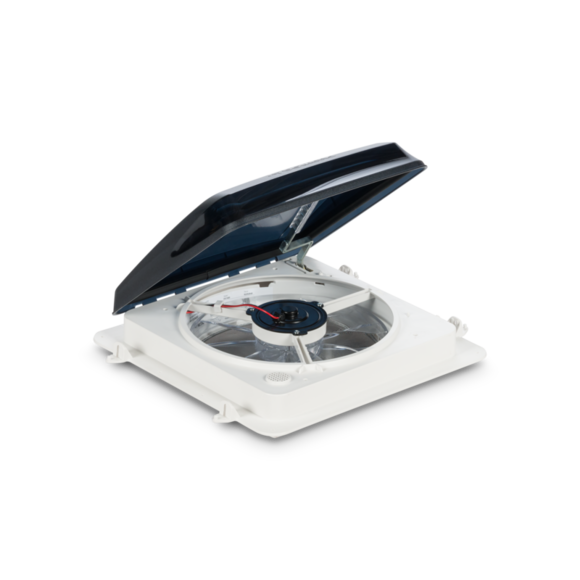 Dometic Roof Vent, 14 in x 14 in, Manual Opening, Smoke Lid