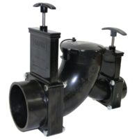 Valterra Twin Rotating Waste Valve, 3 Inch and 1-1/2 Inch Hubs with Cap