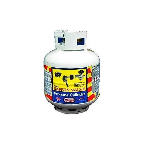 Manchester Tank 40 lb Portable Propane Cylinder, White Steel
