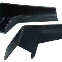 JR Products Drip Rail Gutter Spout, Black, Set of 2
