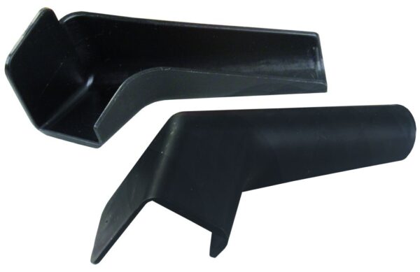 JR Products Drip Rail Gutter Spout, Black, Set of 2