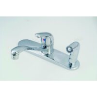 Empire 4-Hole Kitchen Faucet with Sprayer, 48 inch Hose, Chrome