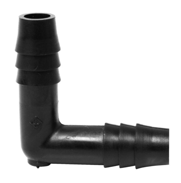 Valterra 3/8-Inch 90-Degree Hose Barb Elbow, Black
