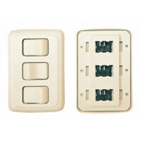 Valterra Triple Rocker Switch Panel White, 16 Amp, Non-Illuminated