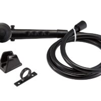 Dura Faucet Handheld Shower Head with Hose and Mount, Black, Brushed Nickel