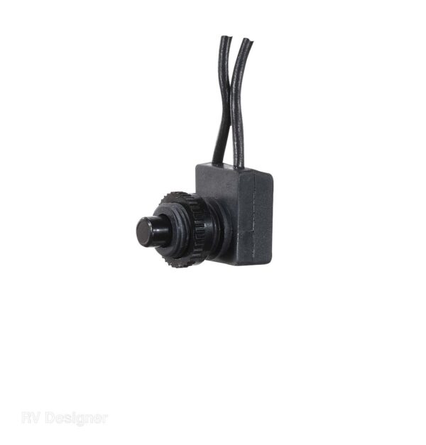 RV Designer Roof Vent Switch, 125 Volt AC, Momentary, Black