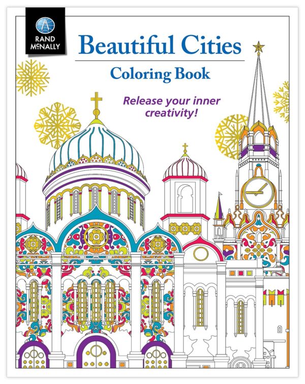 Rand McNally Beautiful Cities Coloring Book, 80 Pages