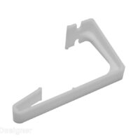 RV Designer L-Shape Window Curtain Retainer, White, Set of 2