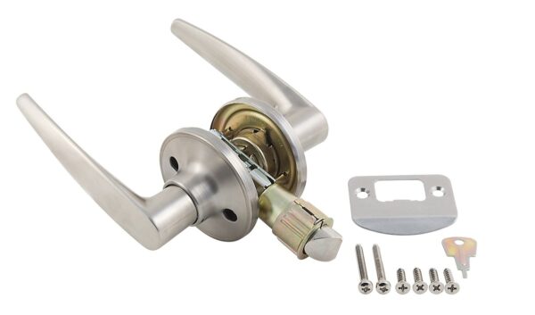 AP Products Lever Passage Lock Set, Silver