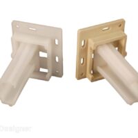 RV Designer Drawer Slide Socket, White, Set of 2