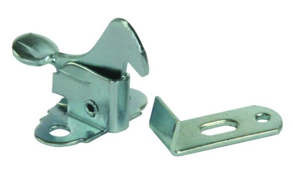 JR Products Screen Door Latch, Silver, Zinc Plated Steel