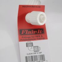 Flair-It Compression Elbow, 3/8 Inch, 90 Degree, White