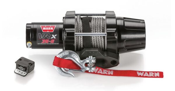 WARN VRX 3500 lb Winch, Synthetic, Wired, Black