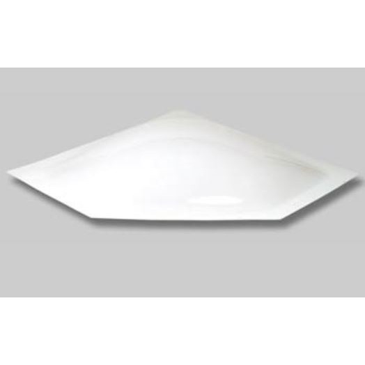Specialty Recreation, Neo Angle Skylight, White dome, 27 x 14.5 in flange, 4 Inch in dome height