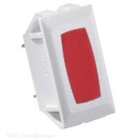 RV Designer 14V 10A Power Indicator Light, Red Lens, White Panel