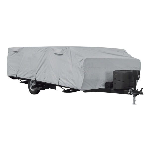 Classic Accessories Receiver Hitch Pop-Up Camper Cover, 12 To 14 Feet, Gray