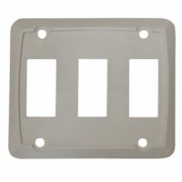 Valterra Triple Opening Switch Plate Cover, Matte White Plastic