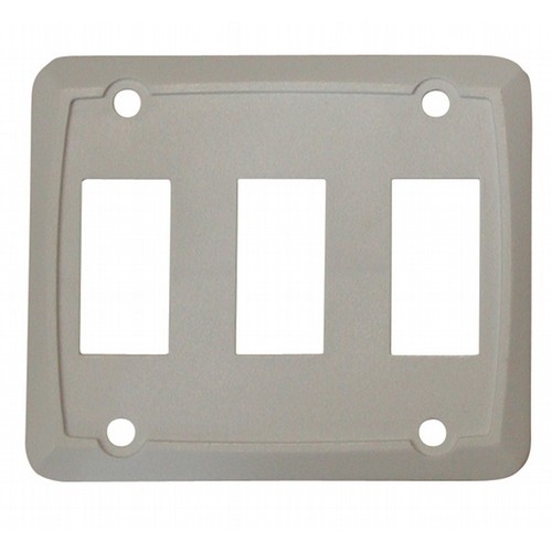 Valterra Triple Opening Switch Plate Cover, Matte White Plastic
