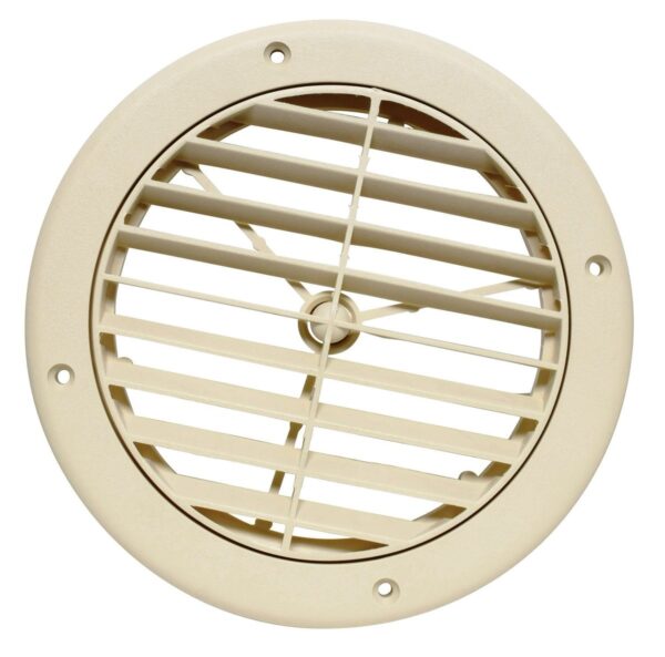 Valterra 5-Inch Round Ceiling Register, Light Beige