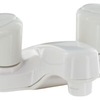 Phoenix Products Lavatory Faucet, 4 Inch Mid-Arc, White