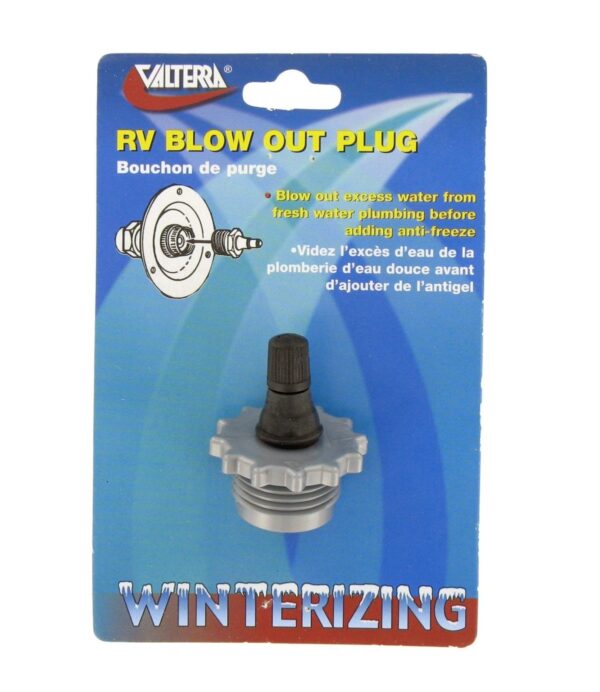 Valterra RV Water Blow-Out Plug, Schrader Valve