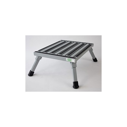 Safety Step Step Stool, 19" x 15" x 8", 1000 lb Capacity, Silver