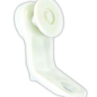 JR Products Window Curtain Glider, Draw-Cord, 1/4-Inch Track, White, Set of 14