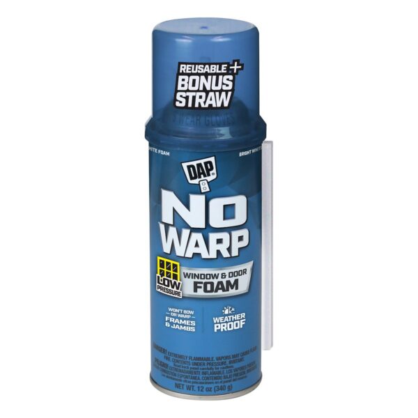 DAP Low-Pressure Foam Sealant, Bright White, 12-Ounce, Case of 12