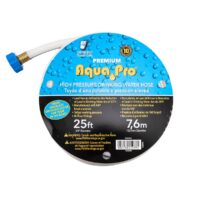 Aqua Pro 25 Foot Fresh Water Hose, 1/2 Inch ID, 160 PSI, White
