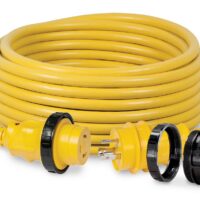 Marinco 12 Foot Shore Power Cord, 10/3 AWG, Twist Locking, Black