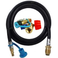 MB Sturgis Propane Tee Adapter, #600 Male Threads to Quick Connect, Brass