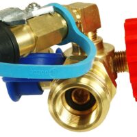 MB Sturgis Propane Tee Fitting, #600 Male Threads to Female QCC, 250 PSIG, Brass