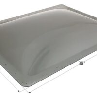 Icon Bubble Dome Skylight, 38 in. x 30 in. Flange, 34 in. x 26 in. Opening, Smoke, Polycarbonate