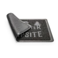 Camco RV Entry Door Mat, 29 x 17.25 in, Gray, Retro Design