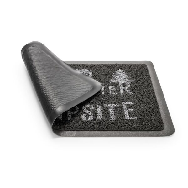 Camco RV Entry Door Mat, 29 x 17.25 in, Gray, Retro Design