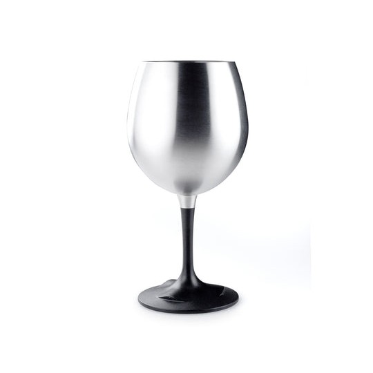 GSI Outdoors Glacier Stainless Wine Glass, 15.2 oz, Silver