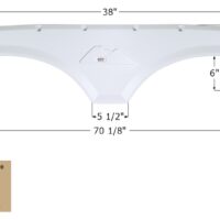 Icon Fender Skirt for Keystone Montana, 70-1/8" x 11-1/4", Champagne