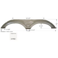 Icon Fender Skirt for Keystone Montana/Mountaineer, 74-5/8" x 12", Polar White
