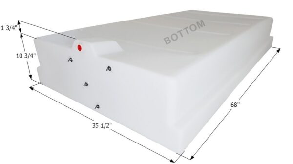 Icon Fresh Water Tank, 100 Gallon, Rectangular, with Mounting Hardware