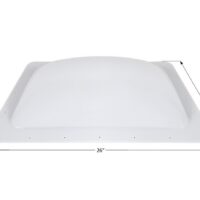 Icon 22 x 14 Rectangular Skylight Dome, White