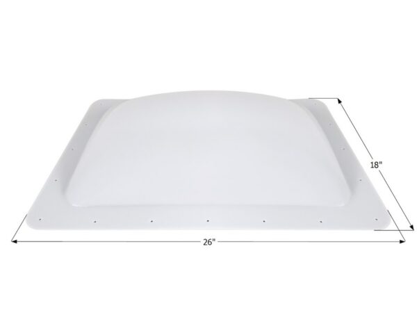 Icon 22 x 14 Rectangular Skylight Dome, White