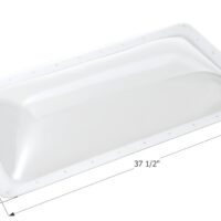 Icon 33.5 x 17.5 Rectangular Skylight Dome, White