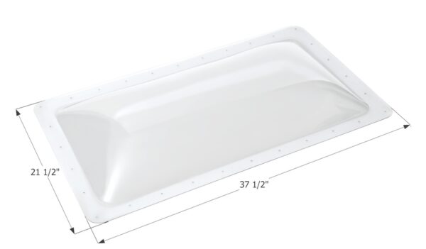 Icon 33.5 x 17.5 Rectangular Skylight Dome, White