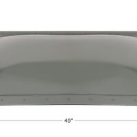 Icon 36 x 18 Rectangular Skylight Dome, Smoke