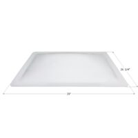 Icon 35 x 22.75 Rectangular Skylight Dome, White